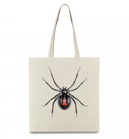 Эко-сумка Чорна вдова Бежевый фото