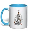 Чашка с цветной ручкой Cristiano Ronaldo Голубой Чашка с цветной ручкой Cristiano Ronaldo Голубой фото