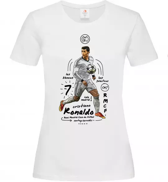 Женская футболка Cristiano Ronaldo Белый фото