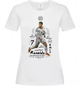 Женская футболка Cristiano Ronaldo Белый фото