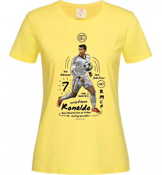 Женская футболка Cristiano Ronaldo Лимонный фото