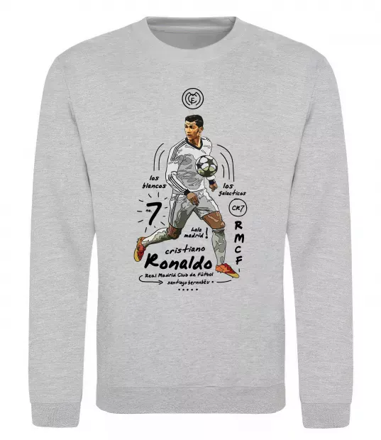 Свитшот Cristiano Ronaldo Серый меланж фото