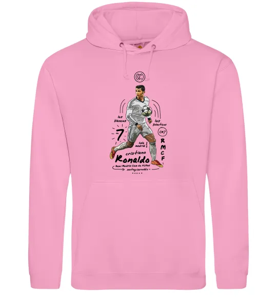 Жіноча толстовка (худі) Cristiano Ronaldo Рожевий фото