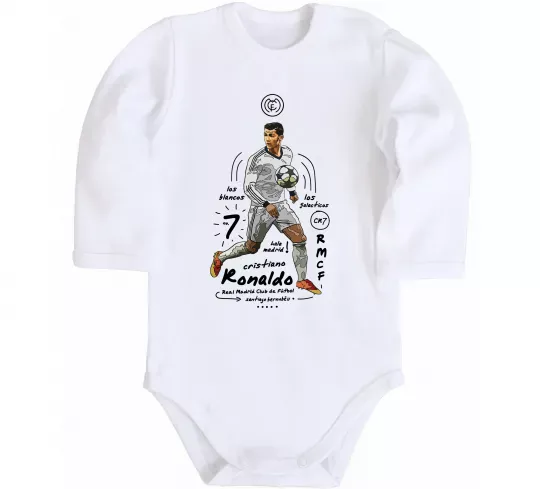 Детский боди Cristiano Ronaldo Белый фото