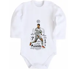 Дитячий бодік CR7 Білий фото