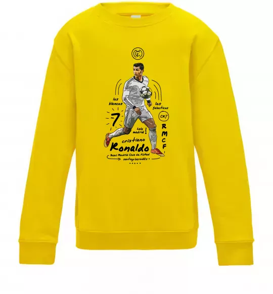 Детский Свитшот Cristiano Ronaldo Солнечно желтый фото