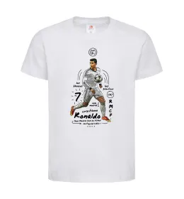 Детская футболка Cristiano Ronaldo Белый фото