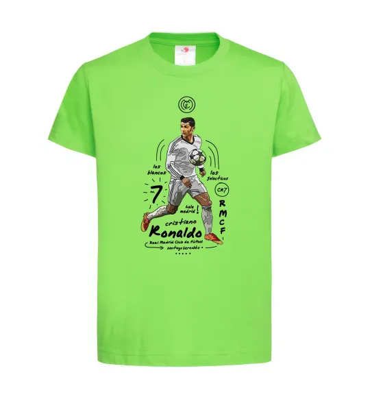 Детская футболка Cristiano Ronaldo Лаймовый фото