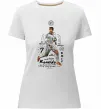 Женская премиум футболка Cristiano Ronaldo Белый Женская премиум футболка Cristiano Ronaldo Белый фото
