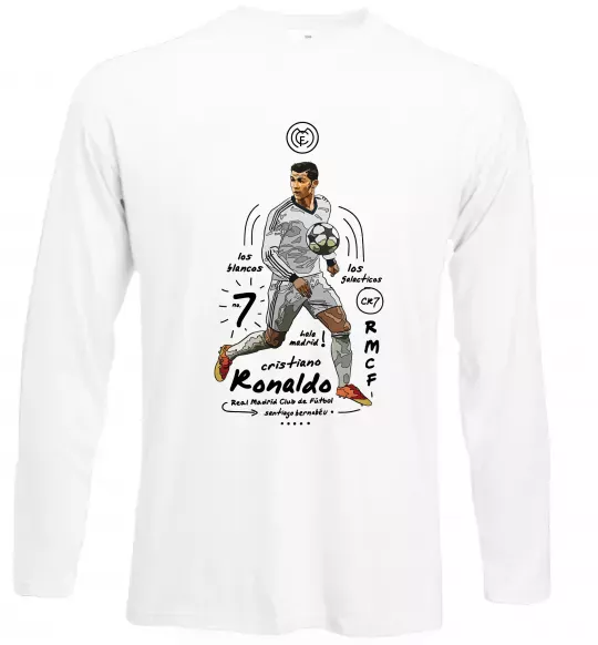 Лонгслив Cristiano Ronaldo Белый фото