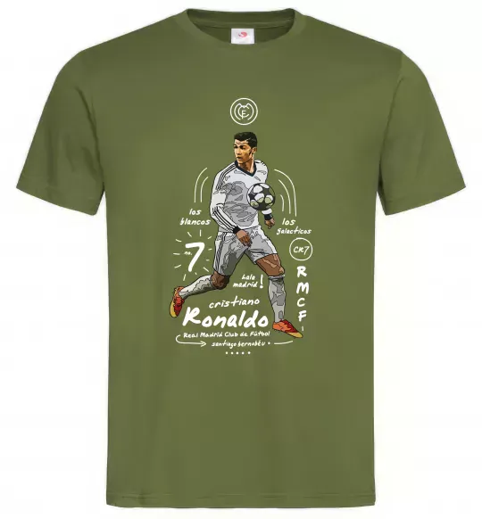 Мужская футболка Cristiano Ronaldo Оливковый фото
