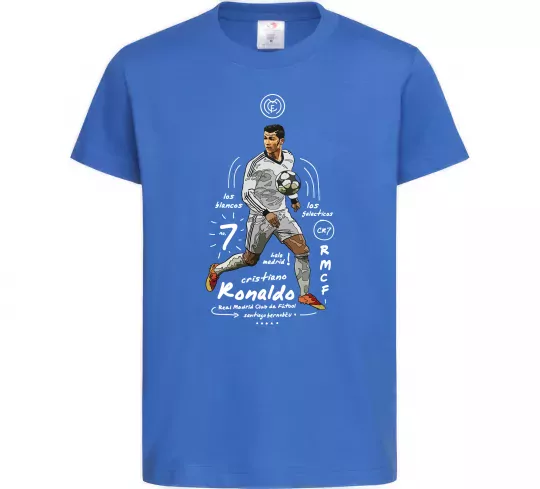 Дитяча футболка Cristiano Ronaldo Яскраво-синій фото