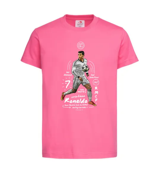 Детская футболка Cristiano Ronaldo Ярко-розовый фото