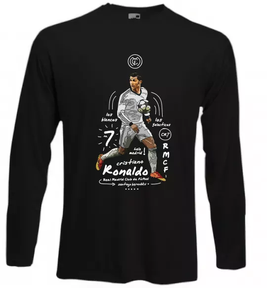 Лонгслив Cristiano Ronaldo Черный фото