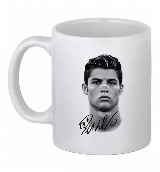Чашка керамічна Молодий Ronaldo Білий фото