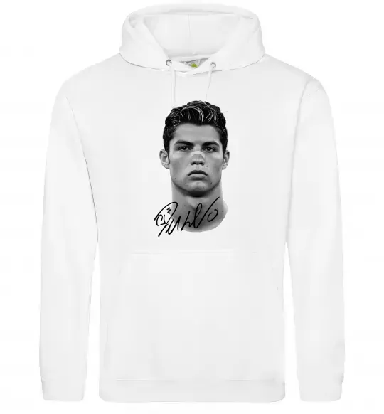 Мужская толстовка (худи) Молодий Ronaldo Белый фото