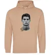 Мужская толстовка (худи) Молодий Ronaldo Песочный фото