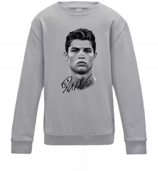 Детский Свитшот Молодий Ronaldo Серый меланж фото