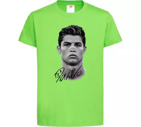 Дитяча футболка Молодий Ronaldo Лаймовий фото