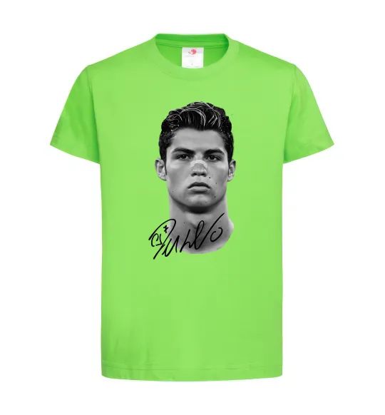 Дитяча футболка Молодий Ronaldo Лаймовий фото