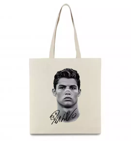 Эко-сумка Молодий Ronaldo Бежевый фото