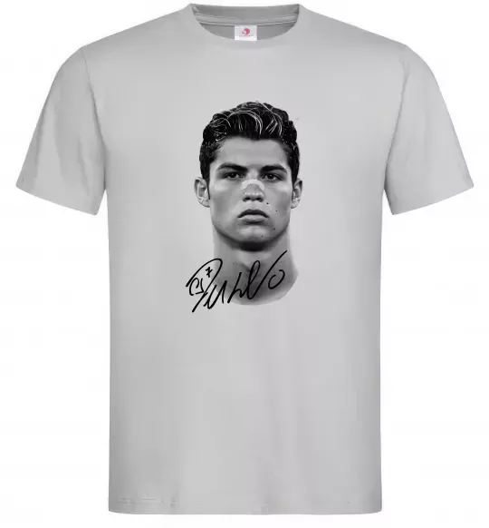 Мужская футболка Молодий Ronaldo Серый фото