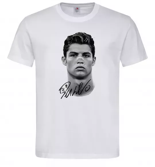 Мужская футболка Молодий Ronaldo Белый фото