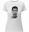 Жіноча преміум футболка Молодий Ronaldo Білий фото