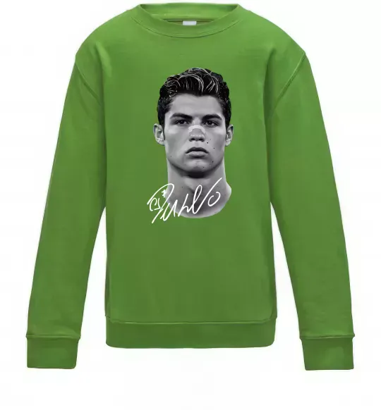 Детский Свитшот Молодий Ronaldo Лаймовый фото