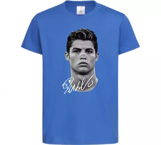 Дитяча футболка Молодий Ronaldo Яскраво-синій фото