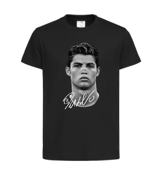 Дитяча футболка Молодий Ronaldo Чорний фото
