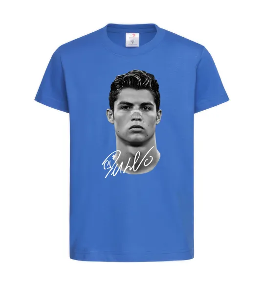 Дитяча футболка Молодий Ronaldo Яскраво-синій фото