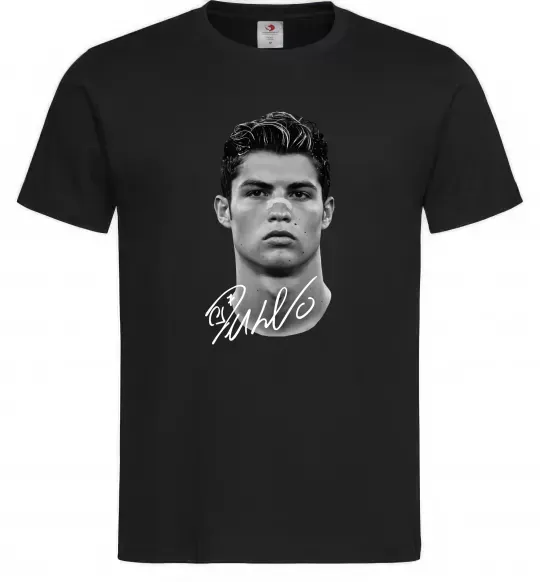 Мужская футболка Молодий Ronaldo Черный фото