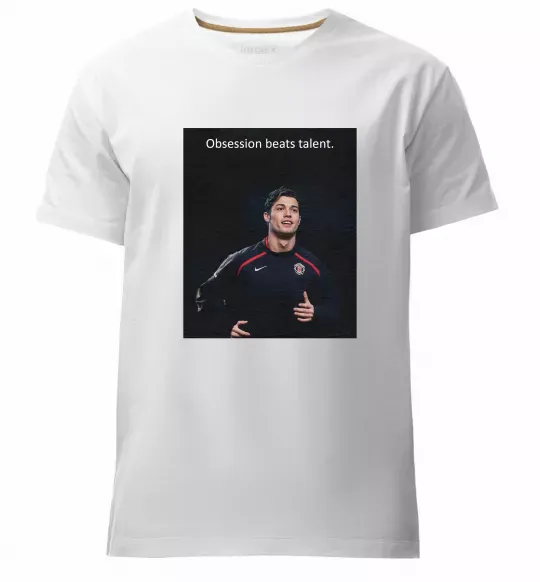 Мужская премиум футболка Ronaldo Белый фото