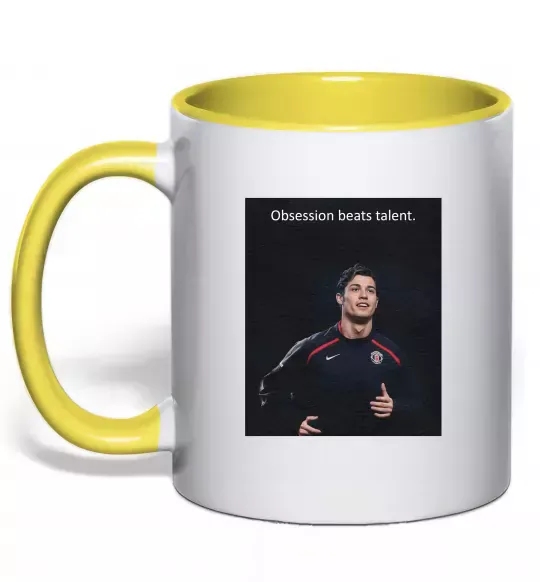 Чашка с цветной ручкой Ronaldo Солнечно желтый фото