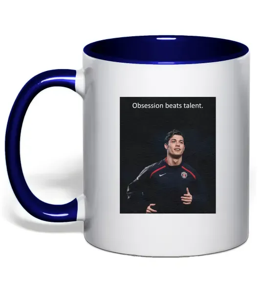 Чашка с цветной ручкой Ronaldo Глубокий темно-синий фото