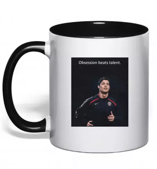 Чашка с цветной ручкой Ronaldo Черный фото