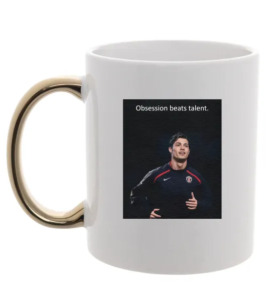 Чашка с цветной ручкой Ronaldo Золото фото