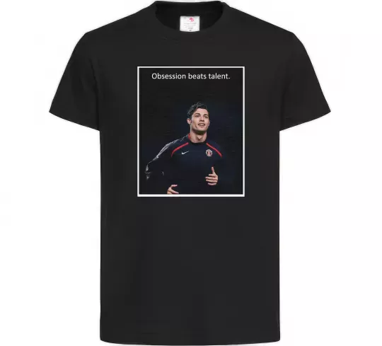 Дитяча футболка Ronaldo Чорний фото