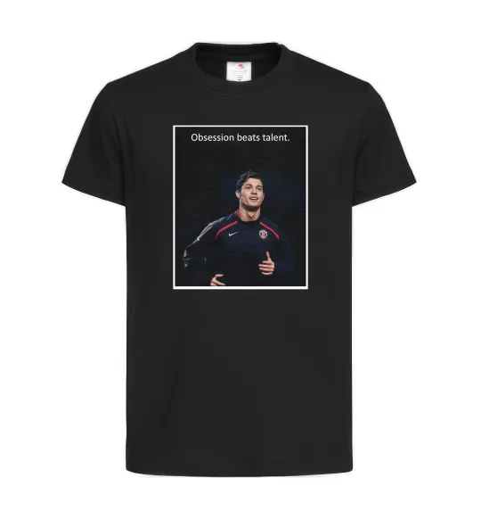 Дитяча футболка Ronaldo Чорний фото