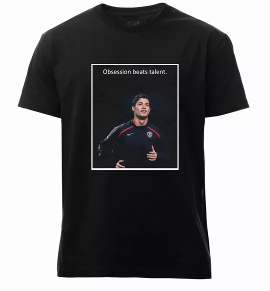 Мужская премиум футболка Ronaldo Черный фото