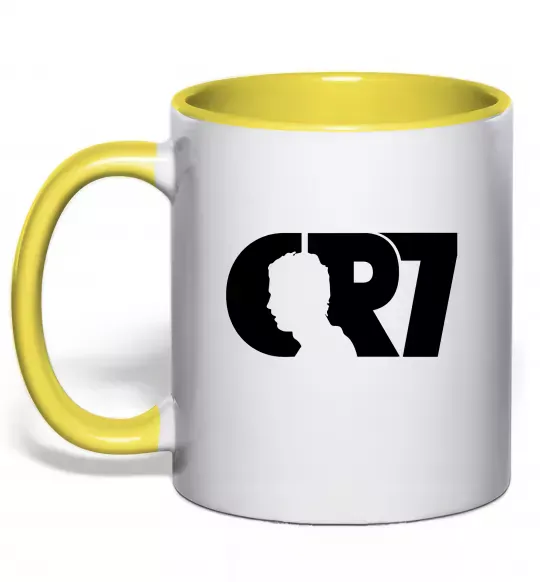 Чашка з кольоровою ручкою CR7 Сонячно жовтий фото