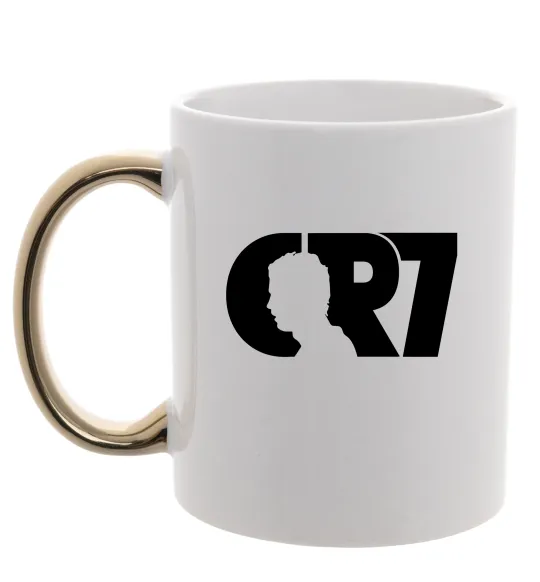 Чашка з кольоровою ручкою CR7 Золото фото