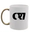 Чашка з кольоровою ручкою CR7 Золото фото