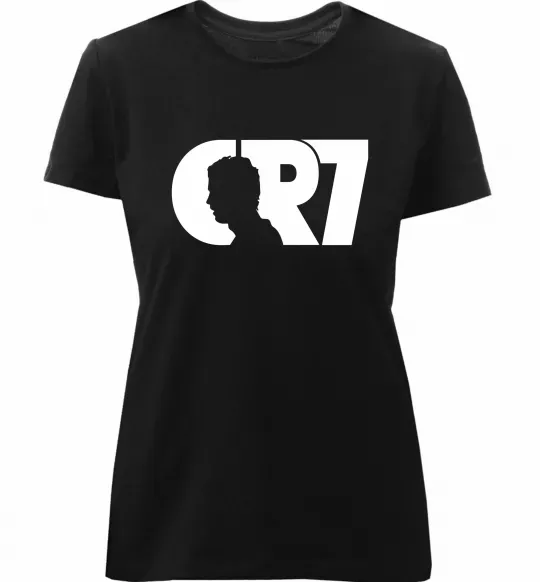 Женская премиум футболка CR7 Черный фото