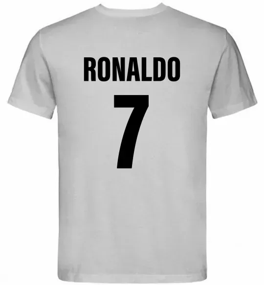 Мужская футболка Ronaldo 7 Серый фото
