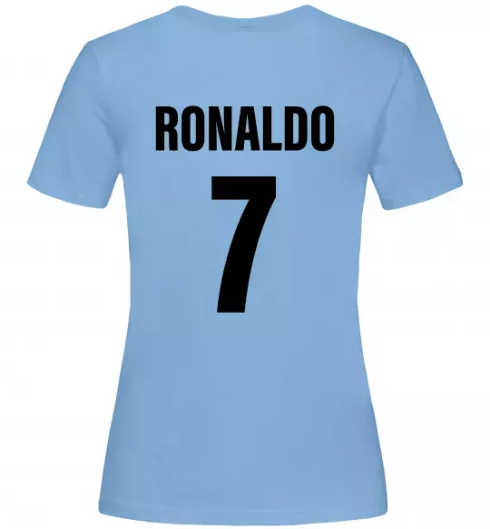 Женская футболка Ronaldo 7 Голубой фото