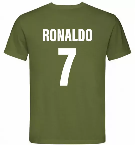 Мужская футболка Ronaldo 7 Оливковый фото