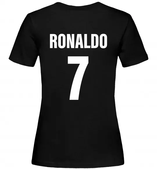 Женская футболка Ronaldo 7 Черный фото