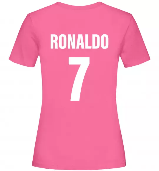 Женская футболка Ronaldo 7 Ярко-розовый фото
